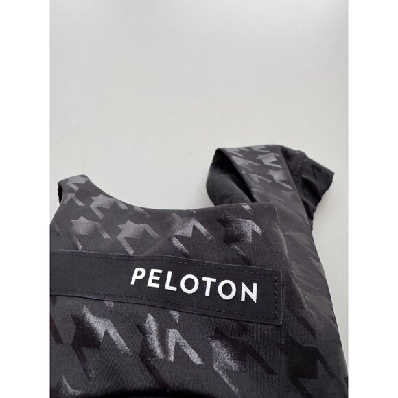 PELOTON Show Up Black Houndstooth High Neck Racerback Sports Bra Top, Size S - Picture 5 of 9